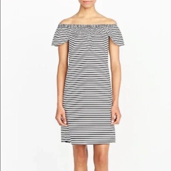 J. Crew Dresses & Skirts - J.Crew Off The Shoulder Striped Dress